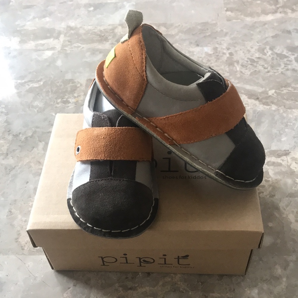 Toddler “Jack” Leather & Suede First Walker Shoes